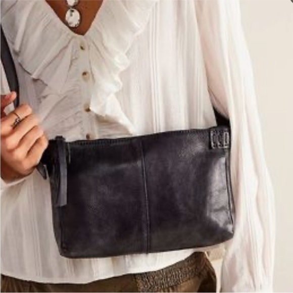 NWT We The Free Calla Sling Black Soft Leather Crossbody Black - Picture 3 of 16